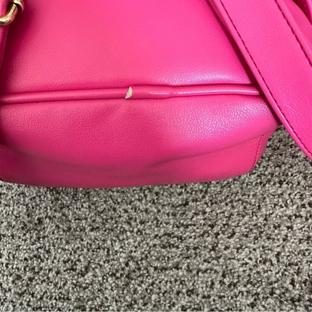 JUICY COUTURE Hot Pink Sherpa Backpack Logo Lining R $150 - Picture 7 of 16
